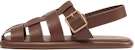 (W) CHARLES & KEITH PU Sandal Rata Hujung Persegi 'Brown' CK1-71870005_BROWN