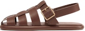Buy (W) CHARLES & KEITH PU Sandal Rata Hujung Persegi 'Brown' CK1-71870005_BROWN