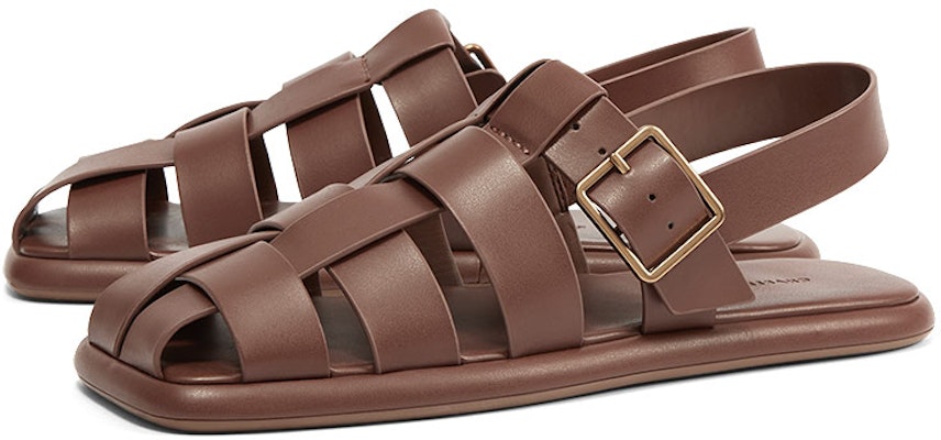 (W) 찰스앤키스 스퀘어토 플랫 샌들 (브라운) CK1-71870005_BROWN Order (W) 찰스앤키스 스퀘어토 플랫 샌들 (브라운) CK1-71870005_BROWN