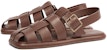 (W) CHARLES & KEITH PU Sandal Rata Hujung Persegi 'Brown' CK1-71870005_BROWN