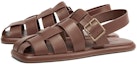 Order (W) CHARLES & KEITH PU Sandal Rata Hujung Persegi 'Brown' CK1-71870005_BROWN