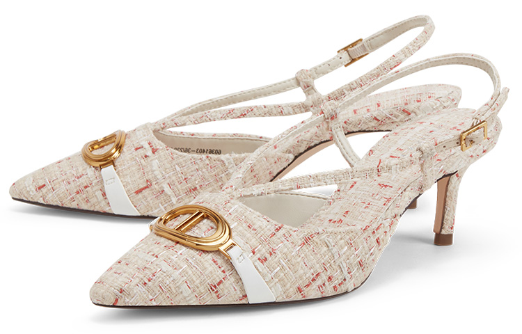 Lookbook (W) CHARLES & KEITH PU 细高跟鞋 '奶白色金属饰' CK1-60361403_CREAM