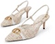 Shop (Women) CHARLES & KEITH PU Stiletto 'Milk White Metallic Accents' CK1-60361403_CREAM