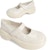 (W) CHARLES & KEITH PU Putih 'Mary Jane Kasual Beralas Tebal' CK1-70900400