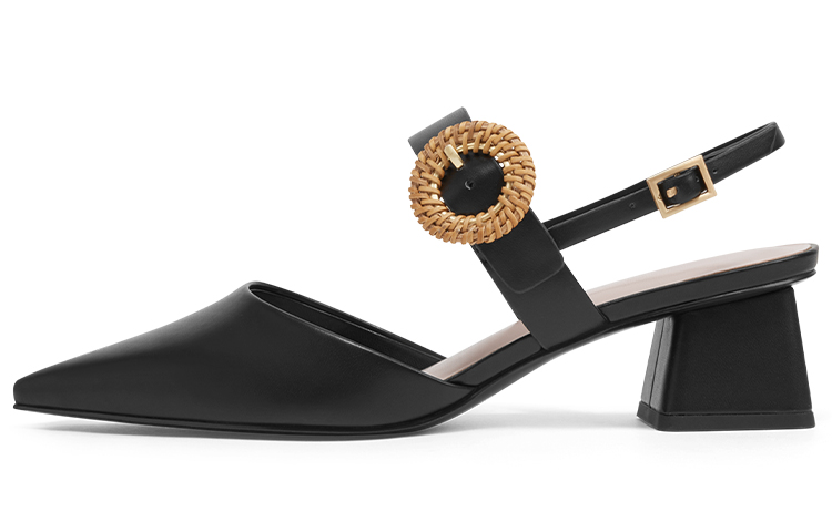 Buy (W) CHARLES & KEITH プレーンバックルパンプス (黒) CK1-61720102_BLACK