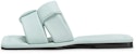 (W) CHARLES & KEITH PU Tenunan Peep-Toe Flat Mules 'Mint Blue' CK1-70380955_MINT-BLUE