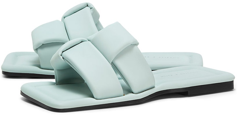 (W) CHARLES & KEITH PU Tenunan Peep-Toe Flat Mules 'Mint Blue' CK1-70380955_MINT-BLUE Lookbook (W) CHARLES & KEITH PU Tenunan Peep-Toe Flat Mules 'Mint Blue' CK1-70380955_MINT-BLUE