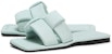 (W) CHARLES & KEITH PU Tenunan Peep-Toe Flat Mules 'Mint Blue' CK1-70380955_MINT-BLUE
