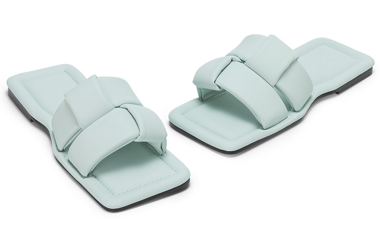 Shop (W) CHARLES & KEITH 직조 페프토 뮬 (민트블루) CK1-70380955_MINT-BLUE