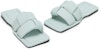 (W) CHARLES & KEITH PU Tenunan Peep-Toe Flat Mules 'Mint Blue' CK1-70380955_MINT-BLUE