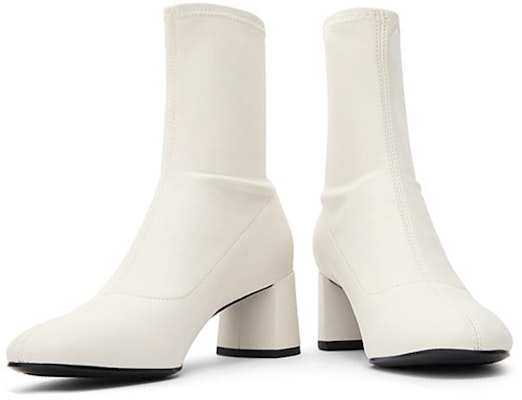 (W) CHARLES & KEITH Sepatu Boot Hak Chunky Quilted Retro 'Pink White' CK1-90280035-1_CHALK Lookbook (W) CHARLES & KEITH Sepatu Boot Hak Chunky Quilted Retro 'Pink White' CK1-90280035-1_CHALK