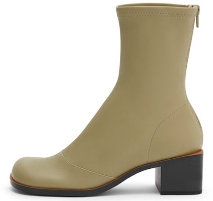 (Women) CHARLES & KEITH Retro Round Toe Chunky Heel Zip Ankle Boots 'Olive Green' CK1-90900096_OLIVE Buy (Women) CHARLES & KEITH Retro Round Toe Chunky Heel Zip Ankle Boots 'Olive Green' CK1-90900096_OLIVE