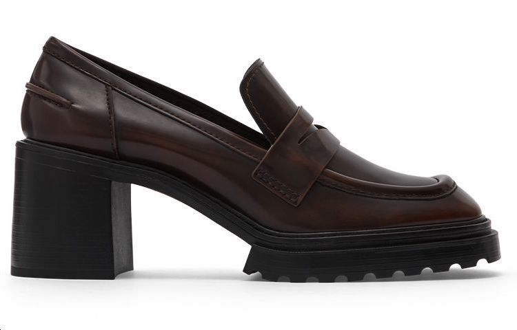 Order (W) 查尔斯与凯斯复古方头粗跟鞋‘深棕色’ CK1-60361373_DARKBROWN