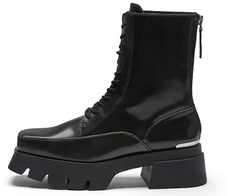 (Women) CHARLES & KEITH Retro Square Toe Lace-Up Chunky Heel Zippered Martin Boots 'Dark Green' CK1-90900099_DARKGREEN Buy (Women) CHARLES & KEITH Retro Square Toe Lace-Up Chunky Heel Zippered Martin Boots 'Dark Green' CK1-90900099_DARKGREEN