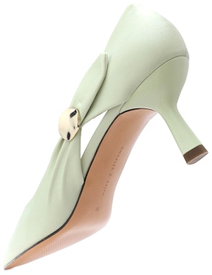 (Women) CHARLES & KEITH Ruched Slingback 'Metal Buckle Grey Green' CK1-61720078_SAGE-GREEN Shop (Women) CHARLES & KEITH Ruched Slingback 'Metal Buckle Grey Green' CK1-61720078_SAGE-GREEN