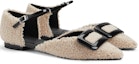 Shop (W) CHARLES & KEITH Kasut Flat Hujung Tirus Buckle Petak 'Fesyen Kasual' SL1-71790017