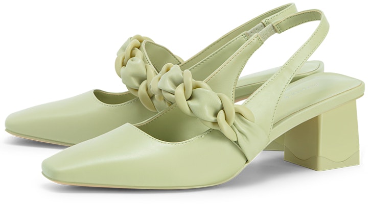 (Women) CHARLES & KEITH Square Toe Block Heel 'Grey Green' CK1-60920311_SAGE-GREEN Lookbook (Women) CHARLES & KEITH Square Toe Block Heel 'Grey Green' CK1-60920311_SAGE-GREEN