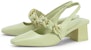 (W) CHARLES & KEITH Tumit Blok Hujung Empat Segi 'Kelabu Hijau' CK1-60920311_SAGE-GREEN
