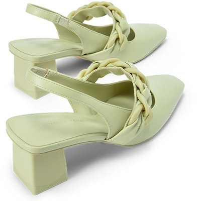 (Women) CHARLES & KEITH Square Toe Block Heel 'Grey Green' CK1-60920311_SAGE-GREEN Shop (Women) CHARLES & KEITH Square Toe Block Heel 'Grey Green' CK1-60920311_SAGE-GREEN