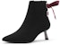 (W) CHARLES & KEITH But Ankle Tinggi Suede Stiletto Zip 'Hitam' CK1-90360295