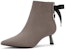 (W) CHARLES & KEITH But Ankle Tinggi Suede Stiletto Zip 'Hitam' CK1-90360295