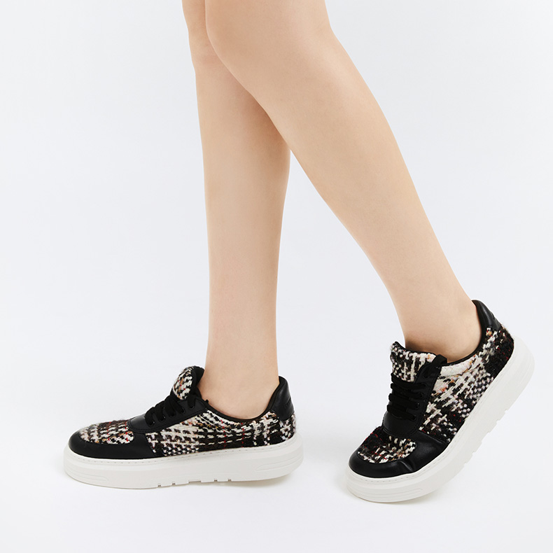 Order (W) CHARLES & KEITH Tartan Lace-Up 'Motif Houndstooth' CK1-70900354-1