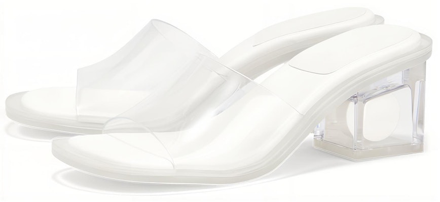 (Women) CHARLES & KEITH Transparent Strap Chunky Heel Sandals 'White' CK1-60920307_WHITE Lookbook (Women) CHARLES & KEITH Transparent Strap Chunky Heel Sandals 'White' CK1-60920307_WHITE