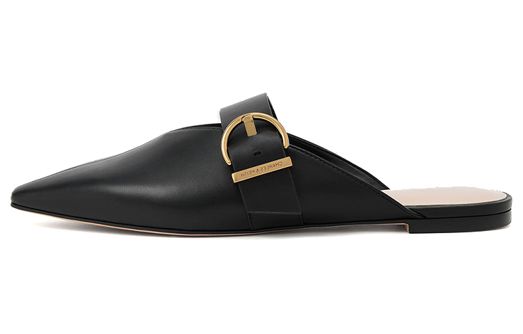 (Women) CHARLES & KEITH V-Cut Slingback Flats 'Black' CK1-70380887_BLACK