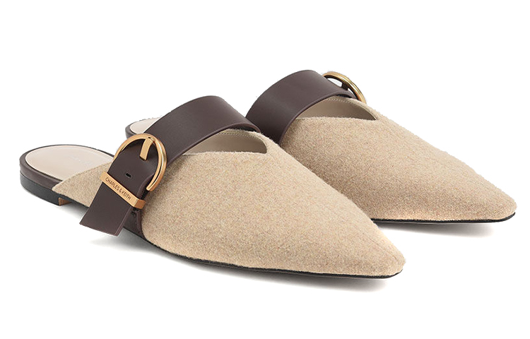 Lookbook (W) (女性用) CHARLES & KEITH Vカットスリングバックフラット「カーキ」CK1-70380887_BEIGE CK1-70380887_BEIGE