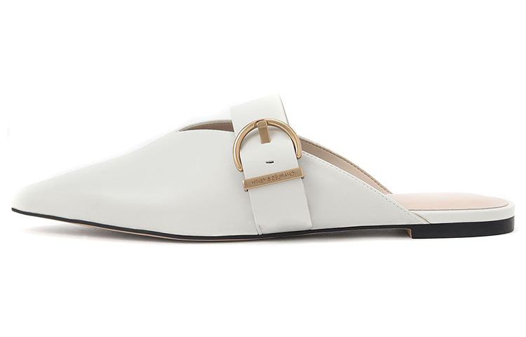 (Women) CHARLES & KEITH V-Cut Slingback Flats 'White' CK1-70380887_WHITE