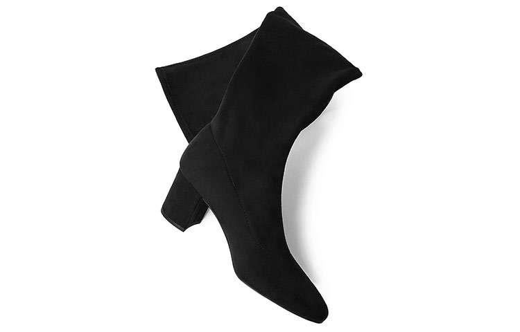 Sizing CHARLES&KEITH 絨面純色簡約高跟長靴 5.8cm 女款