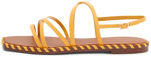 (Women) CHARLES & KEITH Woven Cross-Strap Flat Sandals 'Yellow Fashion' CK1-70900278_YELLOW (Women) CHARLES & KEITH Woven Cross-Strap Flat Sandals 'Yellow Fashion' CK1-70900278_YELLOW