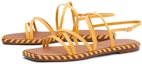 Order (W) CHARLES & KEITH Sandal Rata Beranyam Tali Silang 'Kuning Fesyen' CK1-70900278_YELLOW