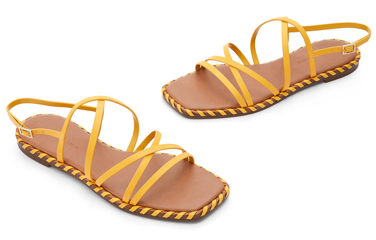 Lookbook (W) CHARLES & KEITH クロスストラップ サンダル (イエロー) CK1-70900278_YELLOW