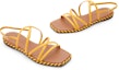 Lookbook (W) CHARLES & KEITH Sandal Rata Beranyam Tali Silang 'Kuning Fesyen' CK1-70900278_YELLOW