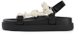 (W) CHARLES & KEITH Sandal Fesyen Fabrik Tenunan 'Tapak Selesa Hitam' CK1-70380932_BLACK