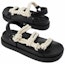 Shop (W) CHARLES & KEITH Sandal Fesyen Fabrik Tenunan 'Tapak Selesa Hitam' CK1-70380932_BLACK