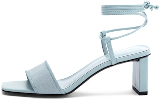 (Women) CHARLES & KEITH Woven Fabric Ribbon Lace-up Fashion Slide 'Light Blue' CK1-60920262_LIGHT-BLUE (Women) CHARLES & KEITH Woven Fabric Ribbon Lace-up Fashion Slide 'Light Blue' CK1-60920262_LIGHT-BLUE