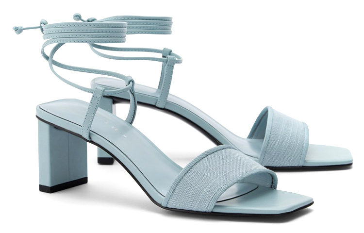 Lookbook (W) CHALRES & KEITH ウーブンリボンレース ファッションスライド 'ライトブルー' CK1-60920262_LIGHT-BLUE