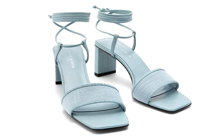 Shop (W) CHALRES & KEITH ウーブンリボンレース ファッションスライド 'ライトブルー' CK1-60920262_LIGHT-BLUE