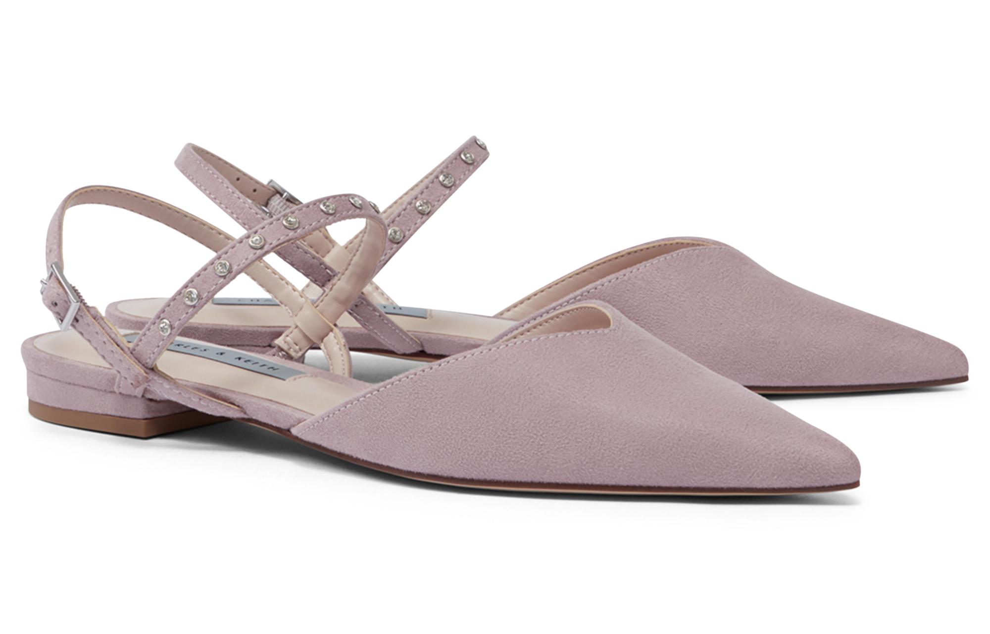 Order (W) CHARLES & KEITH Sandal Bertali Batu Tenunan 'Ungu Muda' CK1-70900343_LILAC