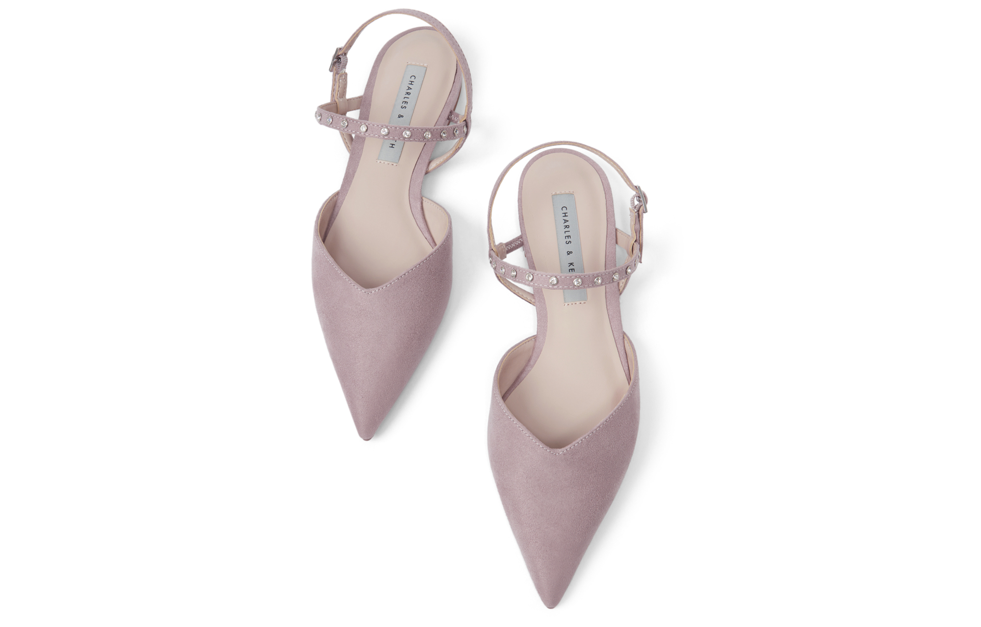 Lookbook (W) CHARLES & KEITH Sandal Bertali Batu Tenunan 'Ungu Muda' CK1-70900343_LILAC