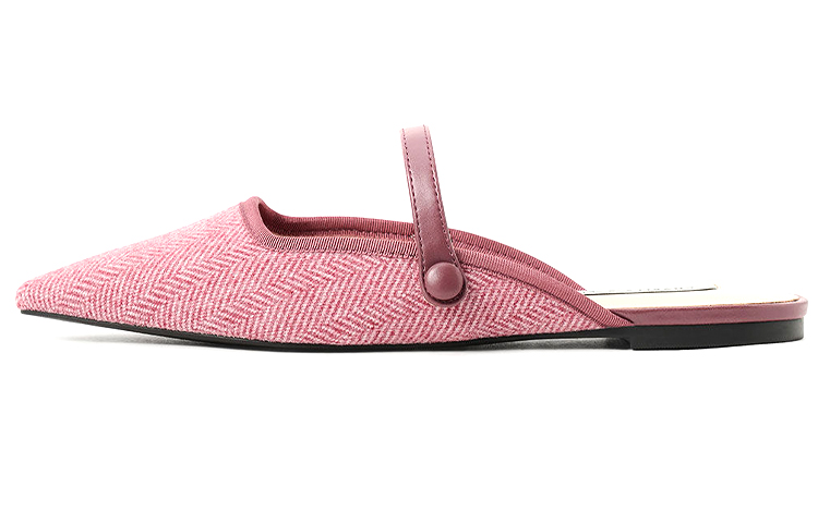 (Women) CHARLES & KEITH Woven Mary Jane Retro Mules 'Red' CK1-70900317_RED