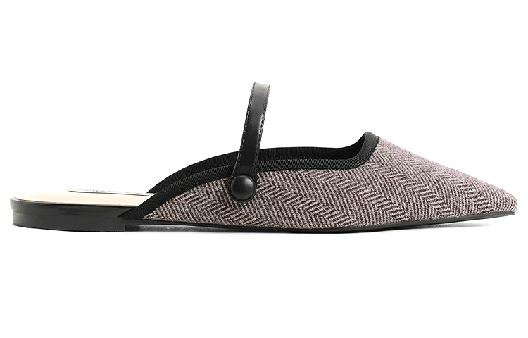Order (W) CHARLES & KEITH Woven Mary Jane Retro Mule 'Hitam' Sepatu Perempuan CK1-70900317_BLKTXT