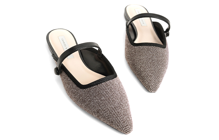 Shop (W) CHARLES & KEITH Woven Mary Jane Retro Mule 'Hitam' Sepatu Perempuan CK1-70900317_BLKTXT
