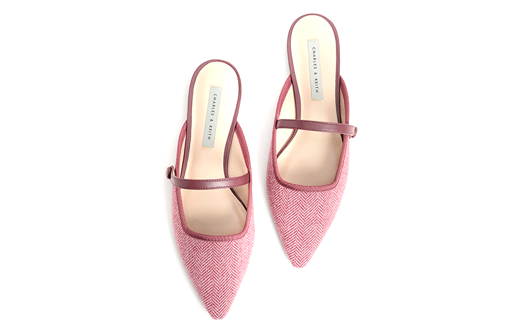 Shop (W) CHARLES & KEITH Mules Retro Tejidos Mary Jane 'Rojo' CK1-70900317_RED