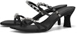 (W) Sandal Tumit Tinggi Terbuka Fesyen Bertenun CHARLES & KEITH 'Hitam' SL1-60280411_BLACK