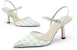 (Women) CHARLES & KEITH Woven Pointed Toe High Heels 'Light Green' CK1-60361381_LIGHTGREEN