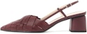 (W) CHARLES & KEITH Woven Slingback 'Burgundy' Merah Gelap CK1-60920269_BROWN