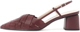 Buy (W) CHARLES & KEITH Woven Slingback 'Burgundy' Merah Gelap CK1-60920269_BROWN